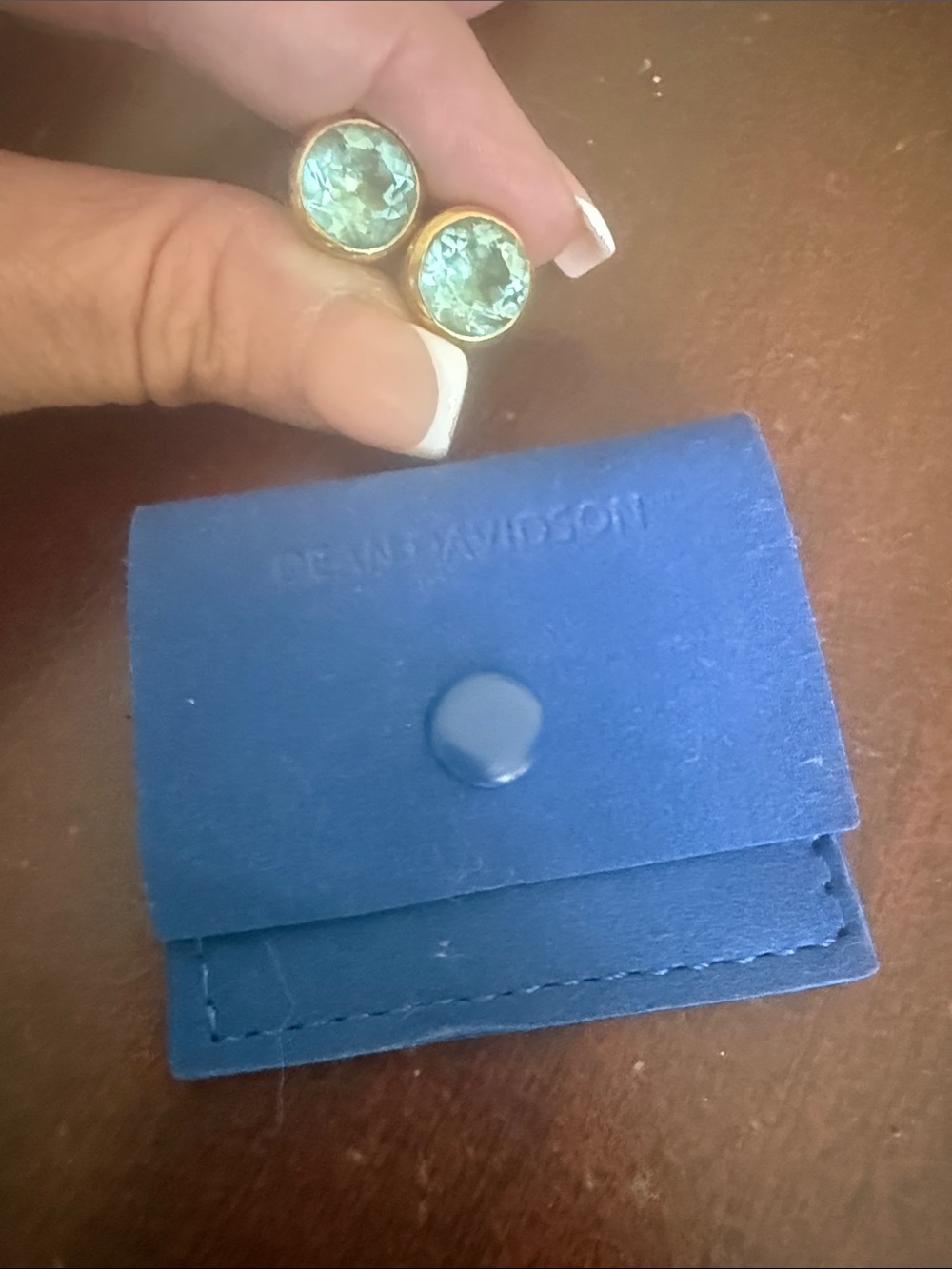 Dean Davidson Aquamarine large Knockout Studs